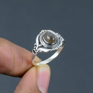 Labradorite Sterling Silver Ring - Size 8.75