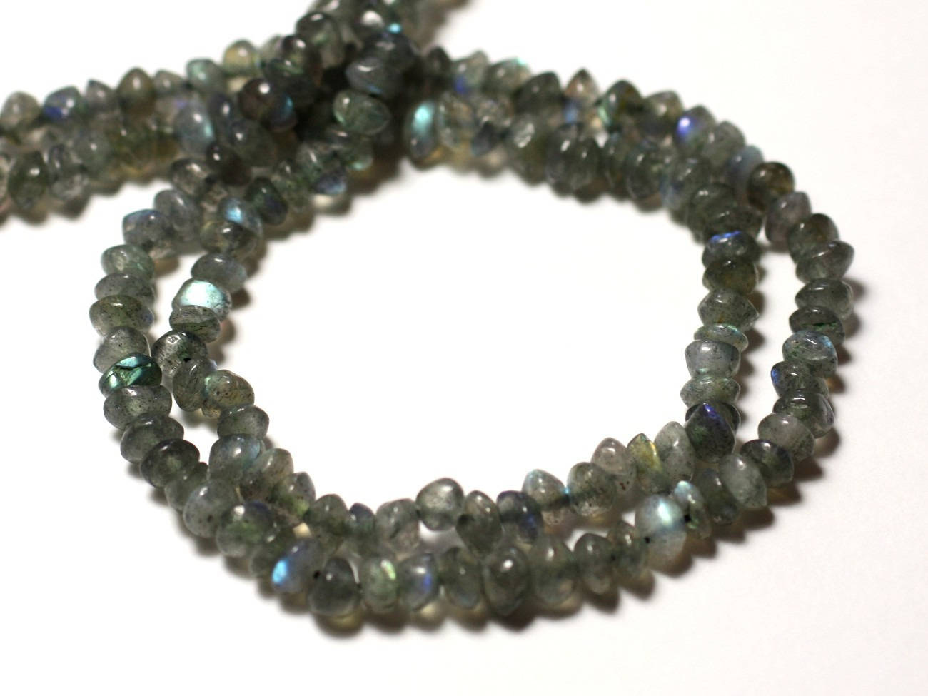 10pc - Perles Pierre Labradorite Rondelles 4-5mm Gris Bleu Vert - 8741140012141 10pc - Perles Pierre Labradorite Rondelles 4-5mm Gris Bleu Vert - 8741140012141