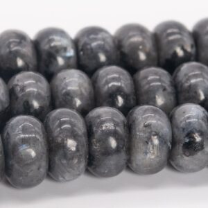 10x4mm Black Labradorite Larvikite Beads Grade A Genuine Natural Gemstone Rondelle Loose Beads 15" / 7.5" Bulk Lot Options (110542)