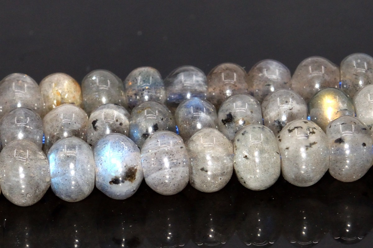 6x3mm Gray Labradorite Beads Grade A Genuine Natural Gemstone Full Strand Rondelle Loose Beads 15.5" Bulk Lot 1,3,5,10 And 50 (105028-1395)