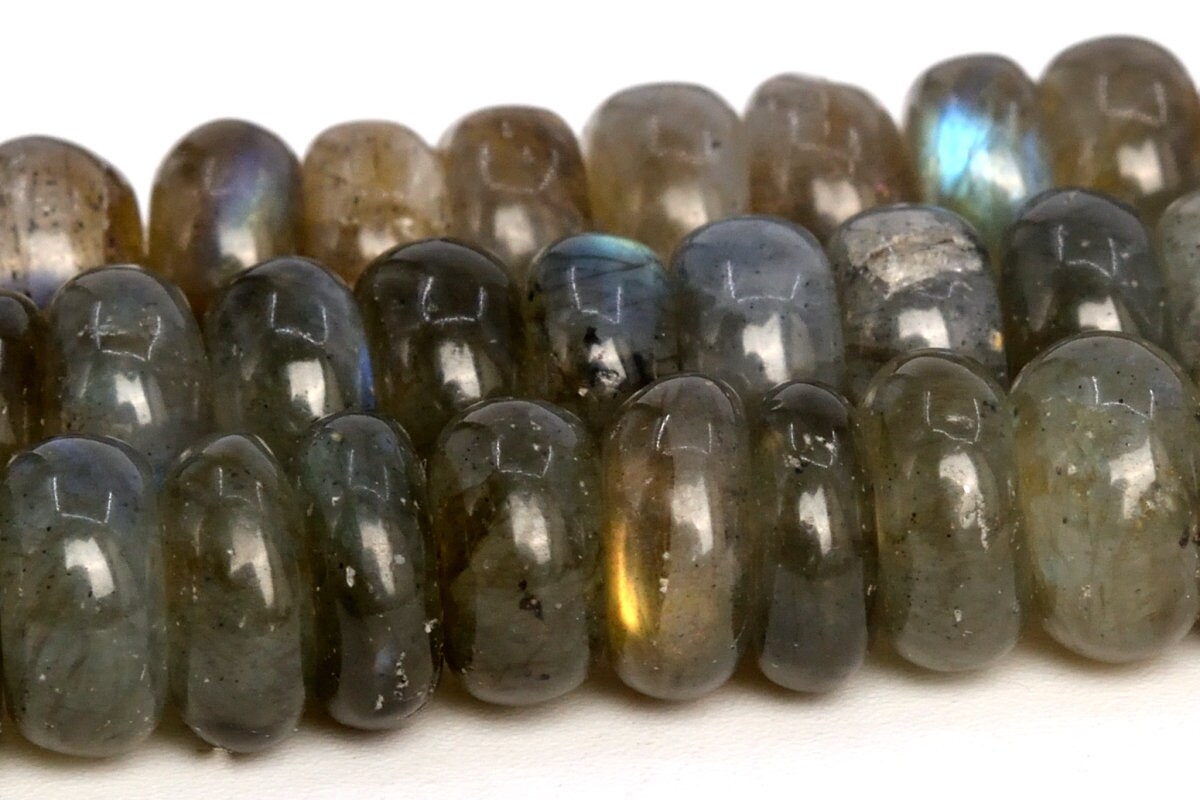 8x4mm Gray Labradorite Beads Grade A Genuine Natural Gemstone Full Strand Rondelle Loose Beads 15.5" Bulk Lot 1,3,5,10 And 50 (105049-1441)