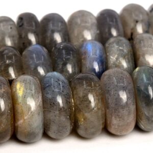 9x4mm Gray Labradorite Beads Grade A Genuine Natural Gemstone Full Strand Rondelle Loose Beads 15" Bulk Lot 1,3,5,10 And 50 (105056-1441)