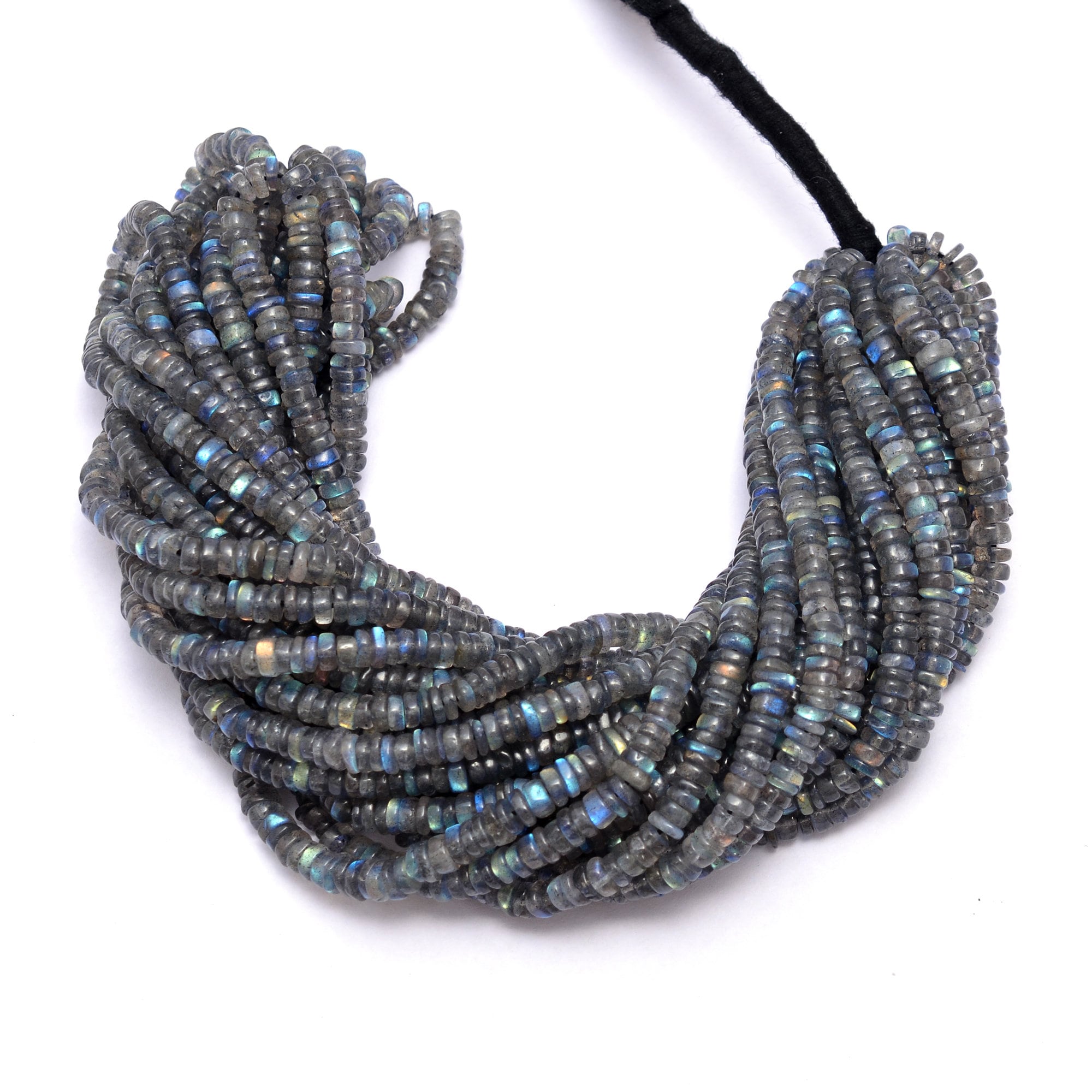 Aaa+ Labradorite 4mm-5mm Smooth Heishi / Spacer Beads | 16inch Strand | Natural Labradorite Blue Fire Semi Precious Gemstone Tyre Rondelle Aaa+ Labradorite 4mm-5mm Smooth Heishi / Spacer Beads | 16inch Strand | Natural Labradorite Blue Fire Semi Precious Gemstone Tyre Rondelle