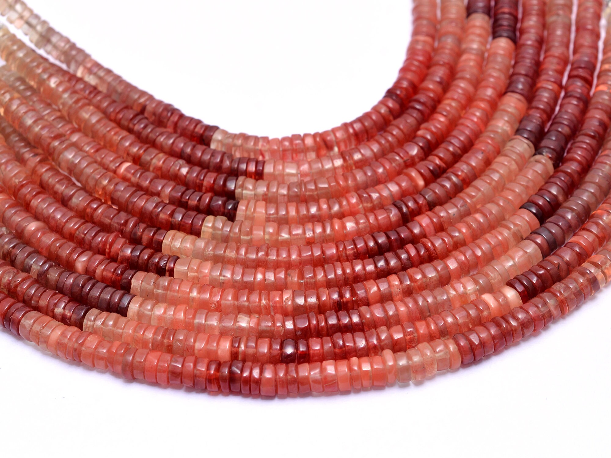 Aaa+ Andesine Labradorite 5mm-6mm Smooth Heishi Beads | Natural Rare Andesine Semi Precious Gemstone Tyre Rondelle Spacer Beads | 8" Strand