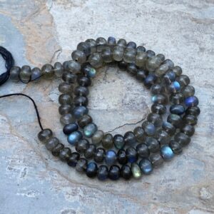 Labradorite Rondelle Beads, Grade Aaa, 15 Inch Strand, 5.5 To 6 X 4mm