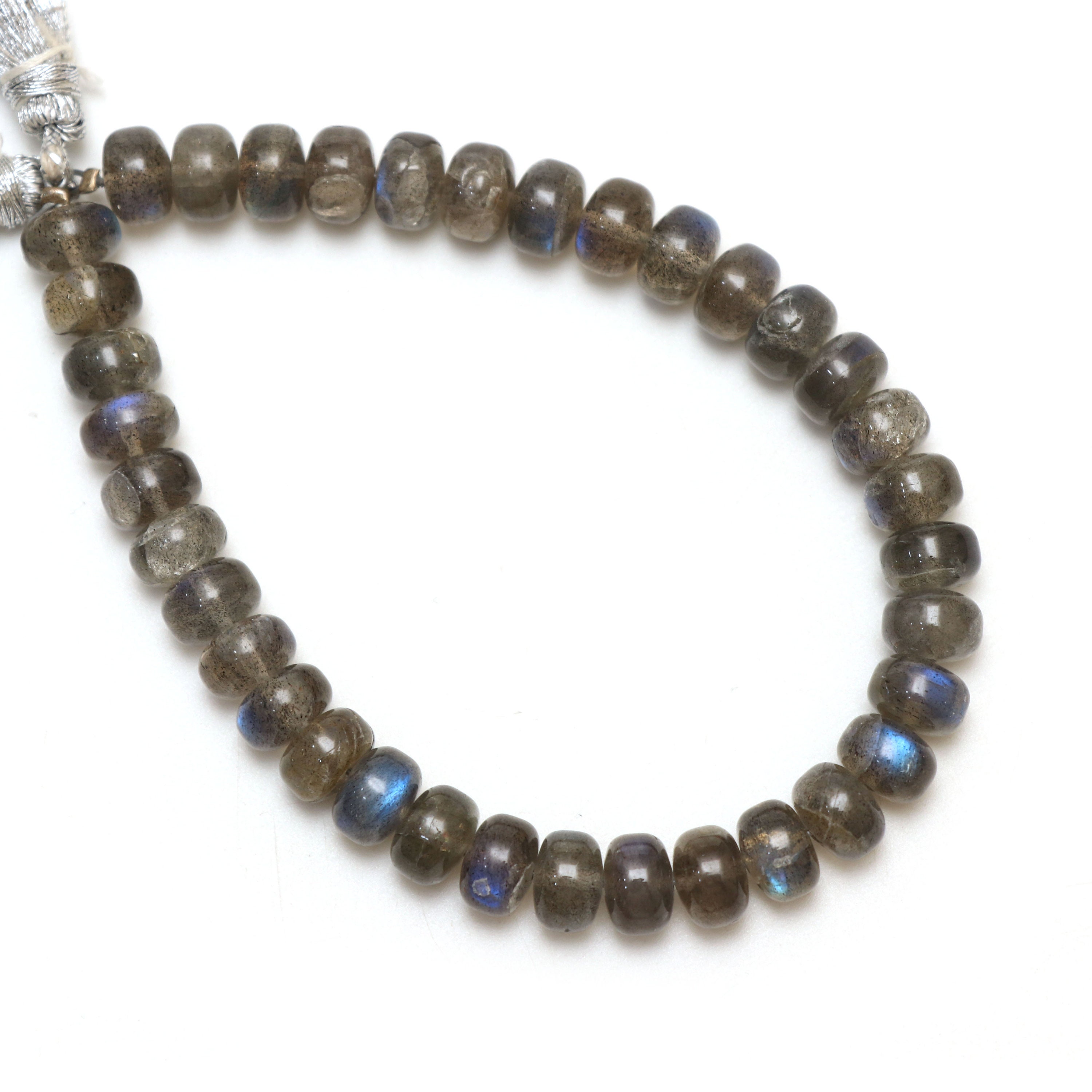 Calibrated Labradorite Smooth Rondelle Beads | 8 Mm | Labradorite Beads | 8 Inch/ 16 Inch Full Strand | Price Per Strand