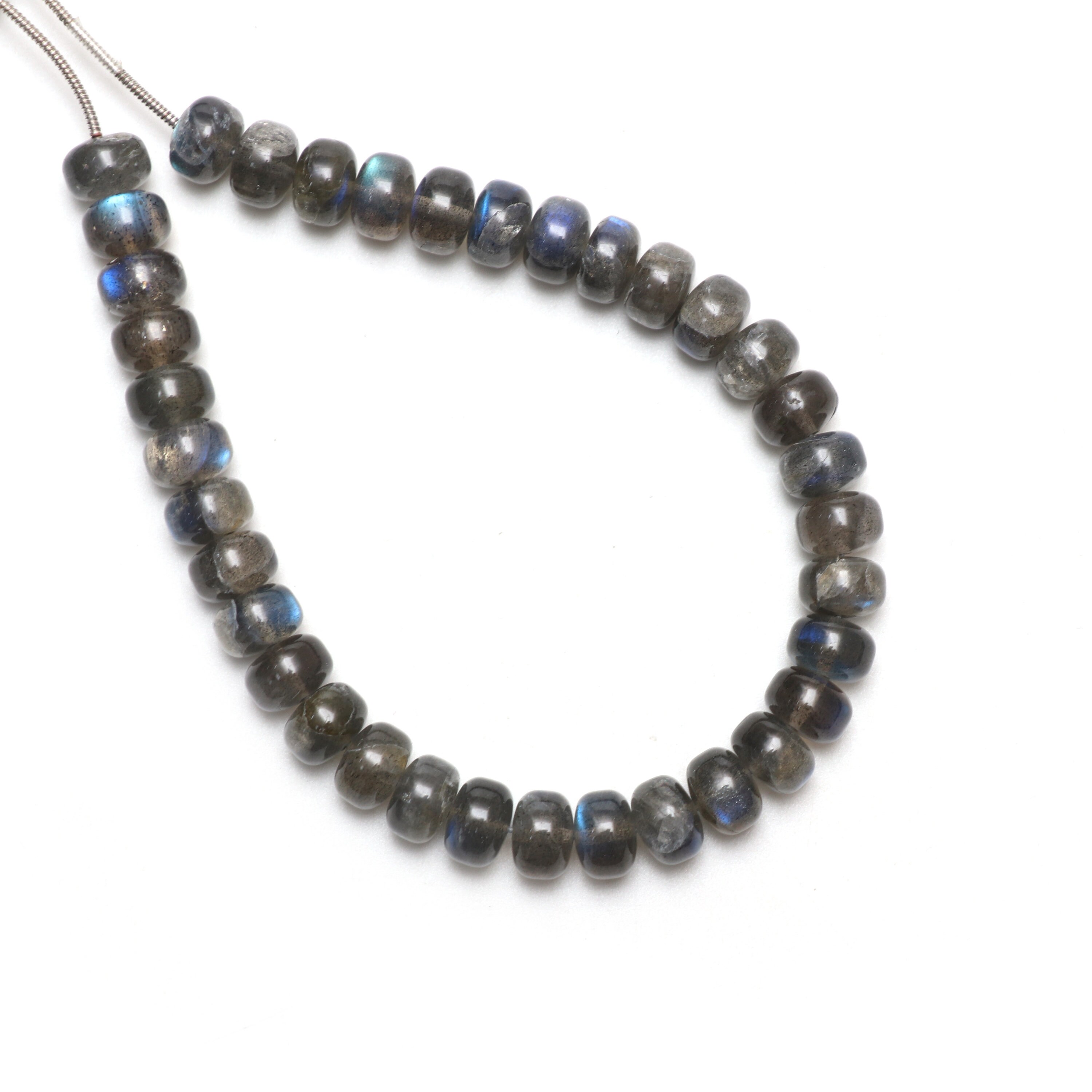Calibrated Labradorite Smooth Rondelle Beads, 8 Mm, Labradorite Jewelry Handmade Gift For Women, 8 Inch / 18 Inch Strand, Price Per Strand