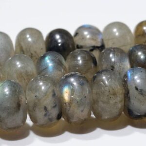 Deep Gray Labradorite Beads Grade Ab Genuine Natural Gemstone Rondelle Loose Beads 6mm 8mm Bulk Lot Options