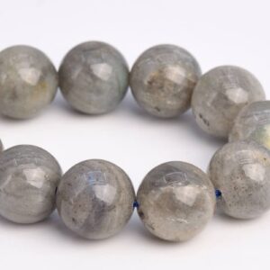 10MM Light Gray Labradorite Beads Grade A Genuine Natural Gemstone Half Strand Round Loose Beads 7.5" BULK LOT 1,3,5,10,50 (104008h-1087)