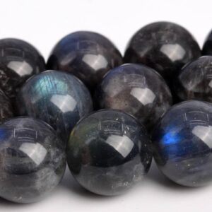 11MM Dark Gray Labradorite Beads Grade A Genuine Natural Gemstone Full Strand Round Loose Beads 15.5" BULK LOT 1,3,5,10 and 50 (103930-1061)
