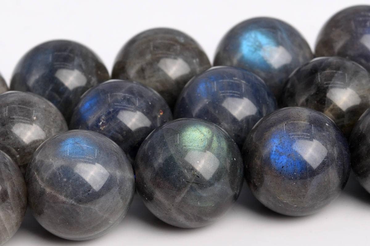 12-13mm Deep Gray Labradorite Beads Grade A Genuine Natural Gemstone Full Strand Round Loose Beads 16" (103932-1062) 12-13mm Deep Gray Labradorite Beads Grade A Genuine Natural Gemstone Full Strand Round Loose Beads 16" (103932-1062)