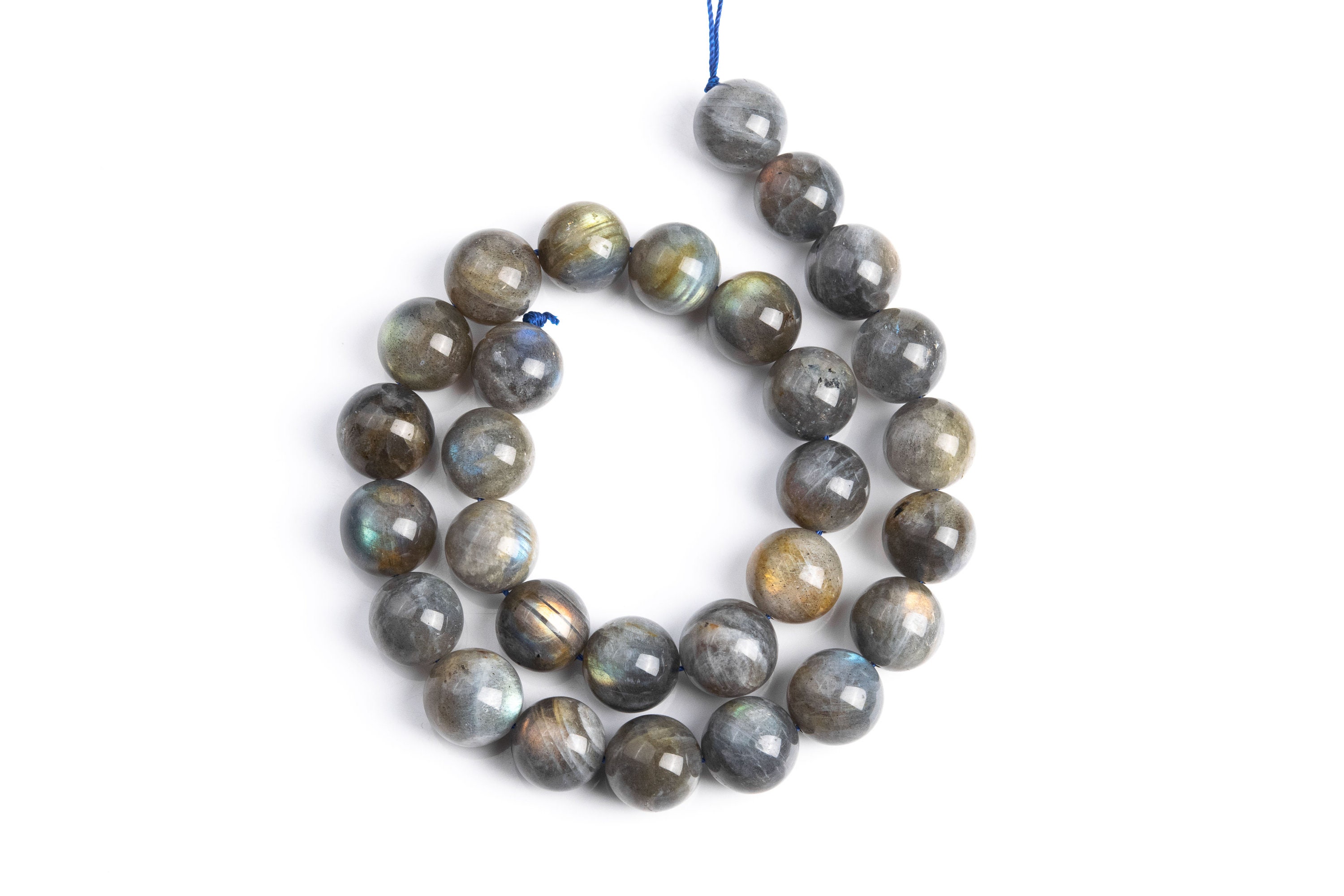 13mm Deep Gray Labradorite Beads Grade Aa Genuine Natural Gemstone Half Strand Round Loose Beads 7.5" (124411h-389)
