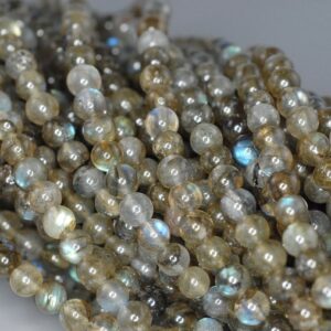 4mm Labradorite Gemstone Grade AB Round 4mm Loose Beads 16 inch Full Strand LOT (90183197-342)