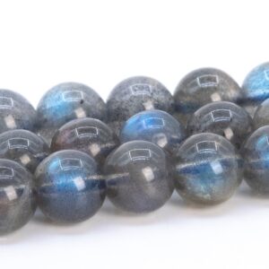 6MM Deep Gray Labradorite Beads Madagascar Grade AA+ Genuine Natural Gemstone Full Strand Round Loose Beads 15.5" (115920-3921)
