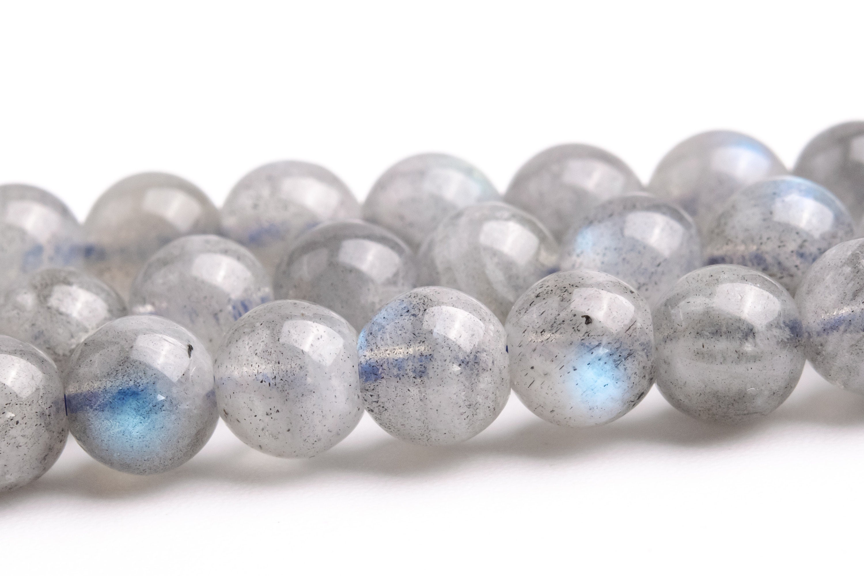 6mm Light Gray Labradorite Beads Grade A+ Genuine Natural Gemstone Full Strand Round Loose Beads 20" (122580-2766)