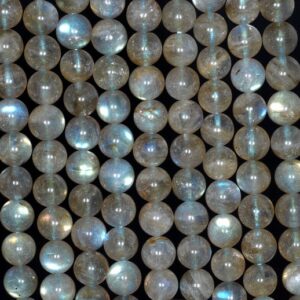 7-8mm Beauty Labradorite Gemstone, Blue Flash, Grade AA, Round 8mm Loose Beads 15.5 inch Full Strand LOT 1,2,6,12 and 50 (90183567-780)