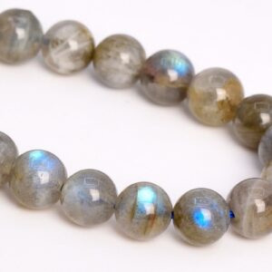 7MM Brown Gray Labradorite Beads Madagascar A+ Genuine Natural Gemstone Half Strand Round Loose Beads 7.5" Bulk Lot Options (109694h-3036)