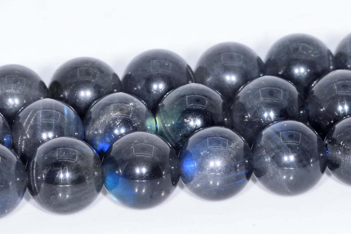 8mm Dark Gray Labradorite Beads Madagascar Grade Aa Genuine Natural Gemstone Round Loose Beads 15" / 7.5" Bulk Lot Options (107927)