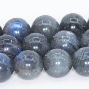 8MM Gray Labradorite Beads Madagascar Grade A Genuine Natural Gemstone Round Loose Beads 15" / 7.5" Bulk Lot Options (109826)
