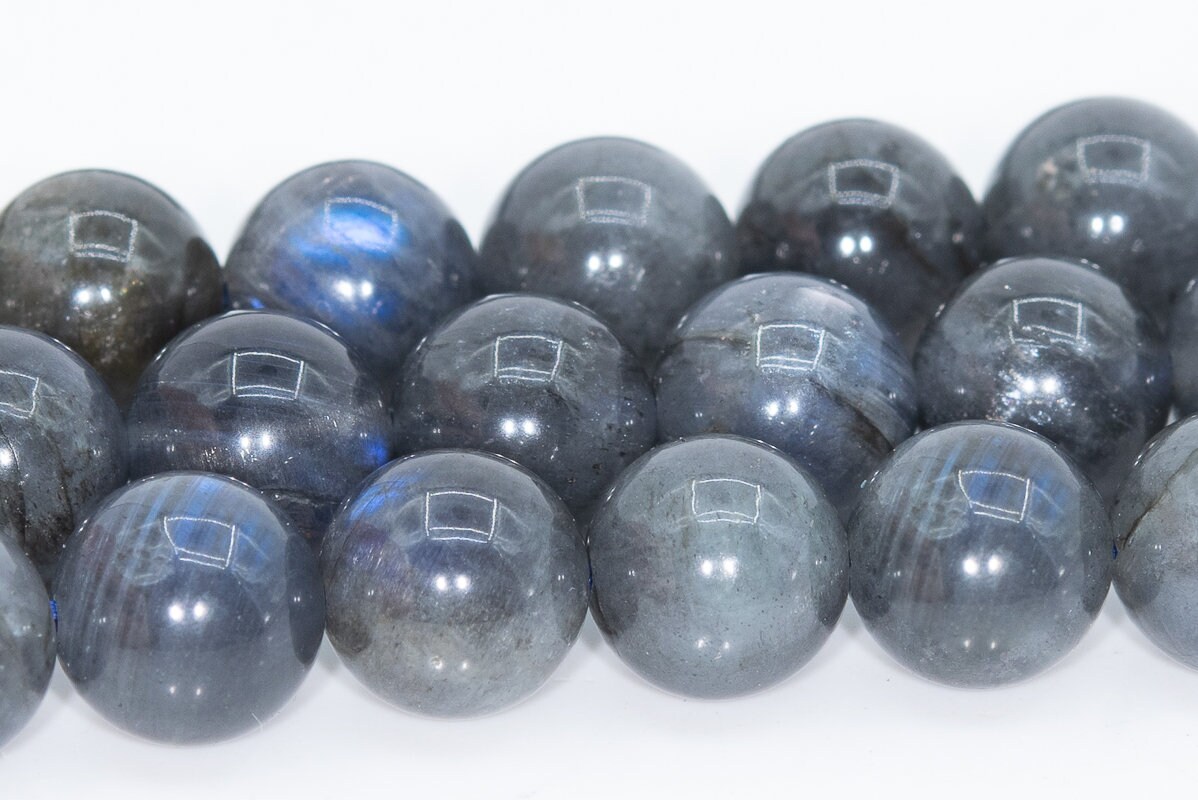 8mm Gray Labradorite Beads Madagascar Grade A Genuine Natural Gemstone Round Loose Beads 15" / 7.5" Bulk Lot Options (109826)