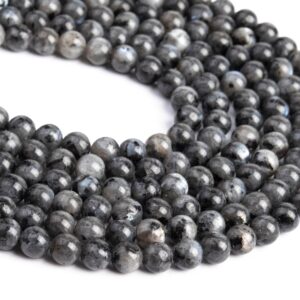 Black Labradorite Larvikite Beads Grade A Genuine Natural Gemstone Round Loose Beads 4mm 6mm 8mm 10mm 12mm Bulk Lot Options