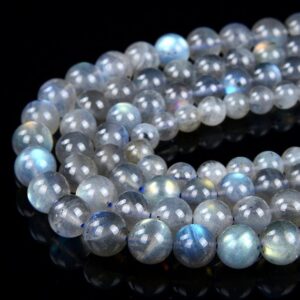 Labradorite Gemstone Grade AAA Round 3MM 4MM 5MM 6MM 7MM 8MM 9MM 10MM Beads BULK LOT 1,2,6,12 and 50 (D61)