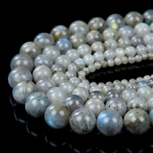 Genuine Natural Labradorite Gemstone Grade Aa Round 4mm 6mm 8mm 10mm 12mm Loose Beads 15 inch Full Strand BULK LOT 1,2,6,12 and 50 (M35)