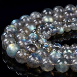 Natural Labradorite Gemstone Grade AAA Round 5MM 6MM 7MM 8MM Loose Beads BULK LOT 1,2,6,12 and 50 (D378)