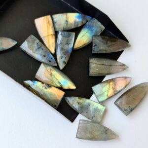 25mm Labradorite Shield Shape, 5 Pcs Rare Labradorite Long Fancy Shield 5 Pcs Natural Labradorite Both Side Faceted Loose Gemstone - Asg28