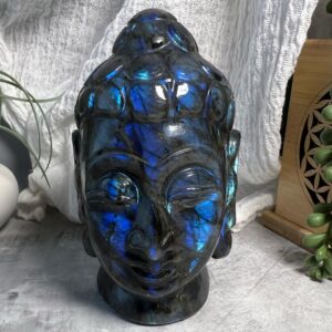Labradorite Buddha Carving - The Stone For Protection And Intuition