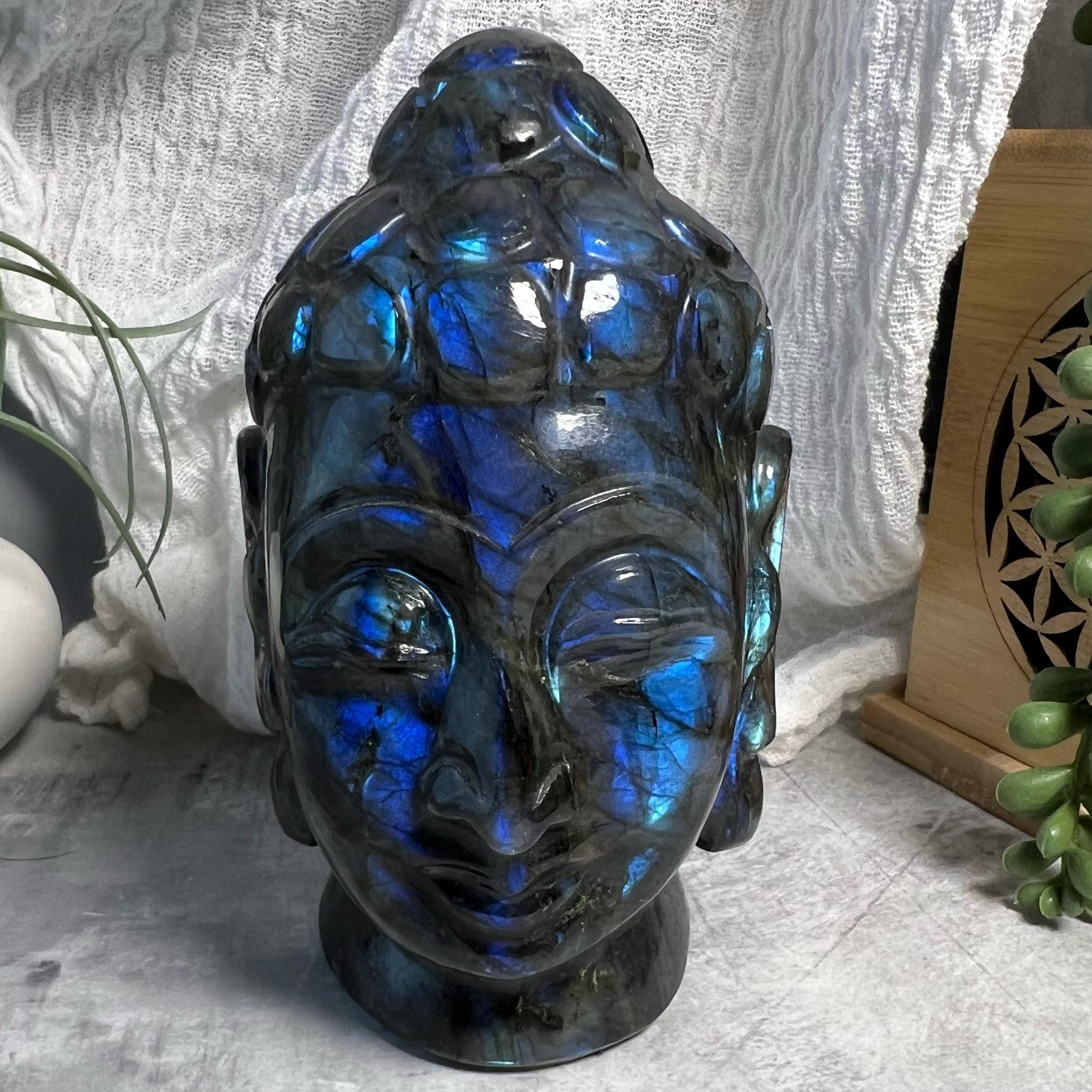 Labradorite Buddha Carving - The Stone For Protection And Intuition