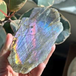 Flashy Labradorite Half Polished Slab, Transformation, Imagination, Will Power