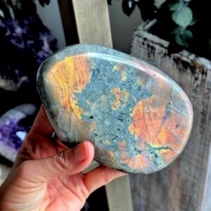 Pink Sunset Flash Labradorite Free Form: Healing Stone, 2.6lb