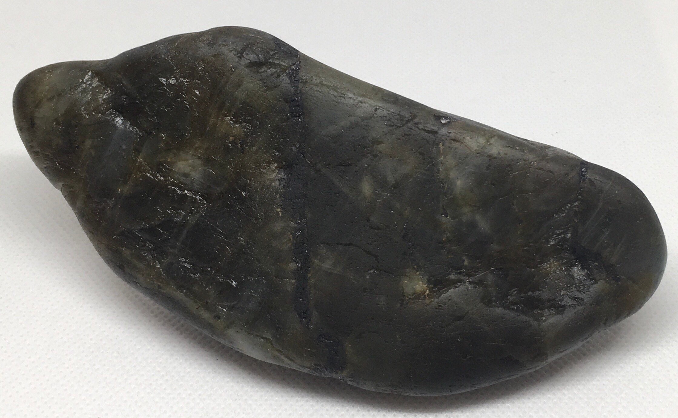 Natural Labradorite Stone: Tumbled Healing Crystal, 5 Inch