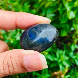 Labradorite Tumbled Stone (1) One Small Rounded Labradorite with Asterism Flash Labradorite Tumbled Stone (1) One Small Rounded Labradorite with Asterism Flash