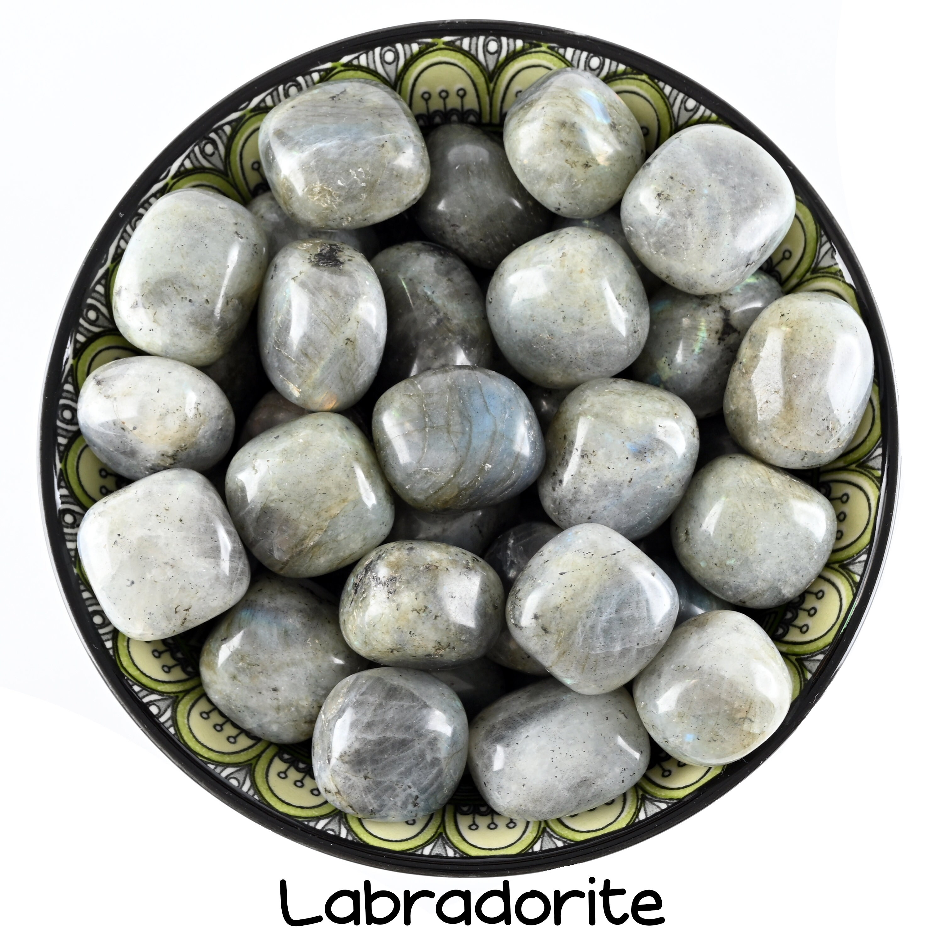 Labradorite Tumbled Stone, Flashy Blue Crystal, Magic And Altar Ritual Healing Gem