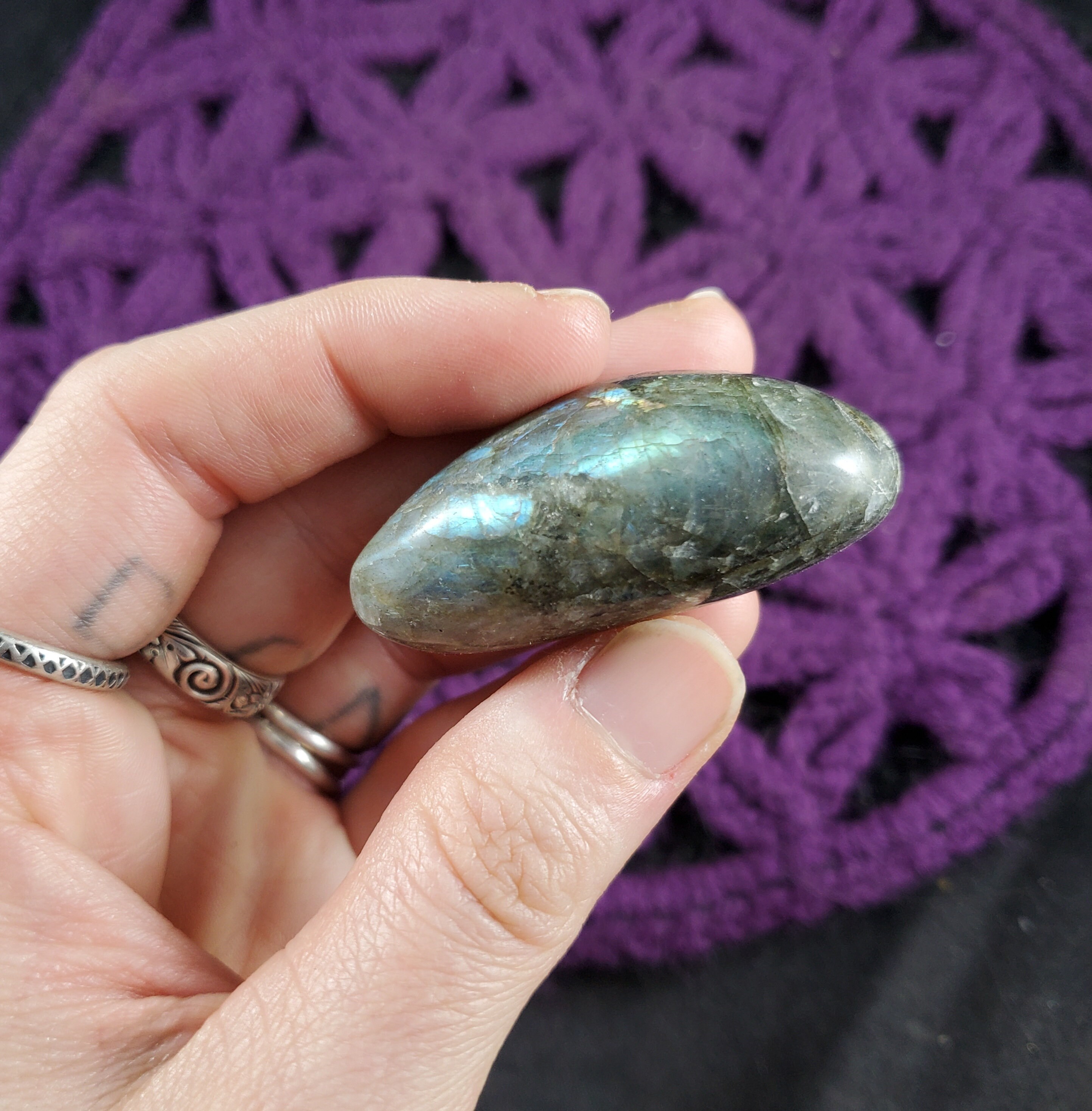 Labradorite Tumbled Stone Gallet Crystal Stones Crystals Flashy Blue Green Yellow Palm Stone Irie Labradorite Tumbled Stone Gallet Crystal Stones Crystals Flashy Blue Green Yellow Palm Stone Irie