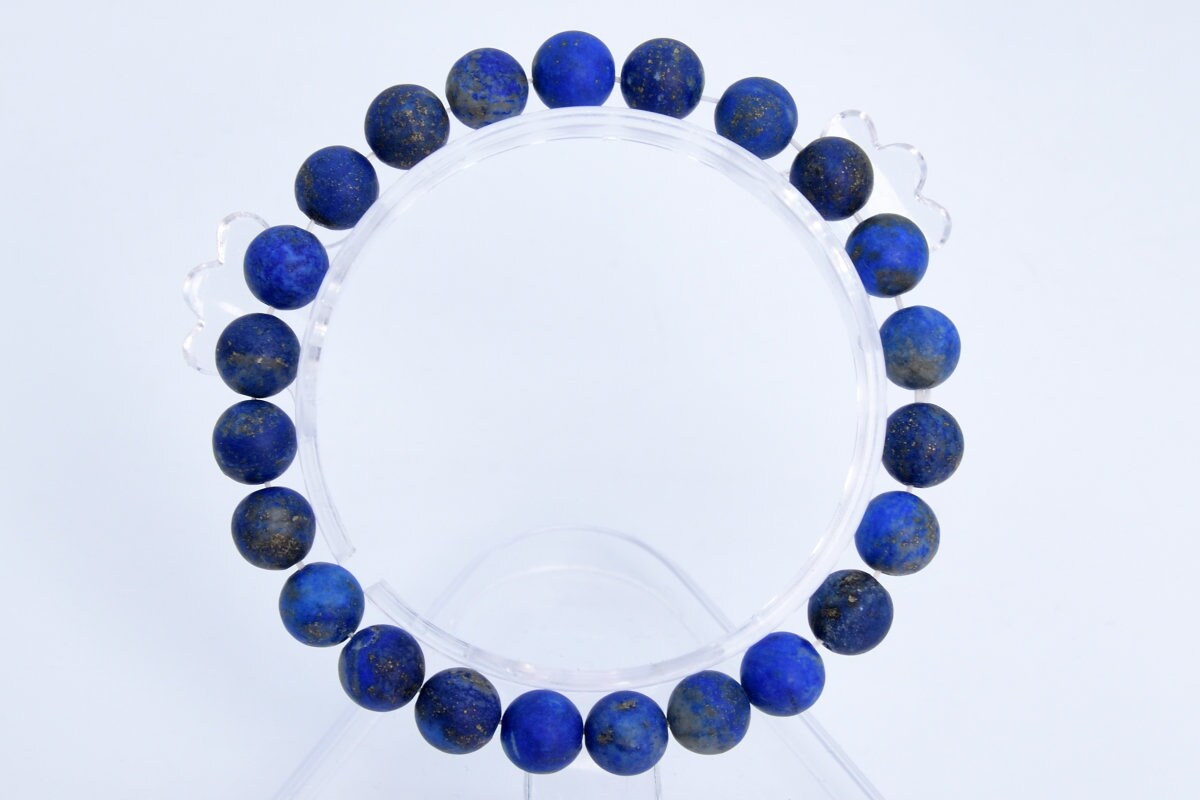 8mm Matte Blue Lapis Lazuli Beads Bracelet Grade A Genuine Natural Round Gemstone 7" Bulk Lot Options (106757h-067) 8mm Matte Blue Lapis Lazuli Beads Bracelet Grade A Genuine Natural Round Gemstone 7" Bulk Lot Options (106757h-067)