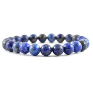Lapis Lazuli Bracelet - 8mm Round Gemstone Beaded Bracelet