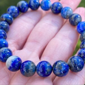 Lapis Lazuli Bracelet, Dark Blue Bead Bracelet | Healing Bracelet With Meaning Card