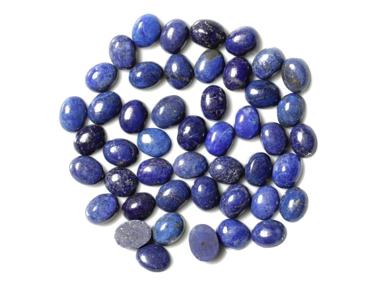 6pc - Cabochons Pierre Lapis Lazuli - Ovales 9x7mm - 4558550038302