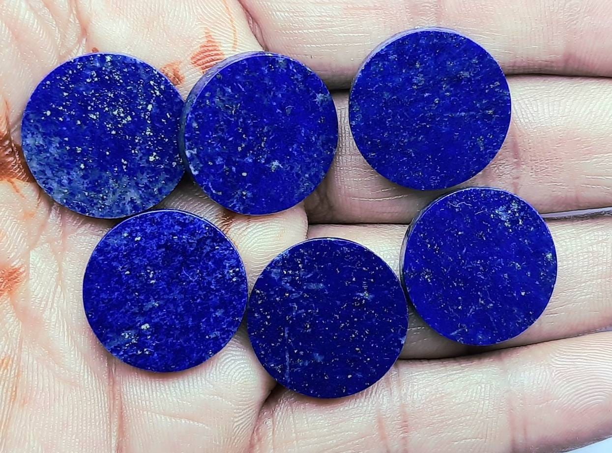 Aaa Blue Lapis Lazuli Both Side Flat Round Coin Cabochon Gemstone (12-20mm),lapis Lazuli Handmade Polished Flat Coin Jewelry Making Stone.