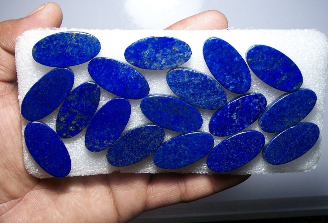 Aaa Lapis Lazuli Both Side Flat Oval Cabochon Gemstone,lapis Lazuli Handmade Polished Oval For Ring,earing, Pendent Making Gemstone.