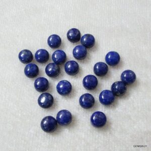 Aaa Lapis Lazuli Cabochons: Round Gemstones (6-8mm, 10 Pieces)