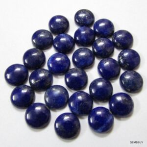 Aaa Lapis Lazuli Cabochons: 10mm Round Gemstones (5 Pcs)