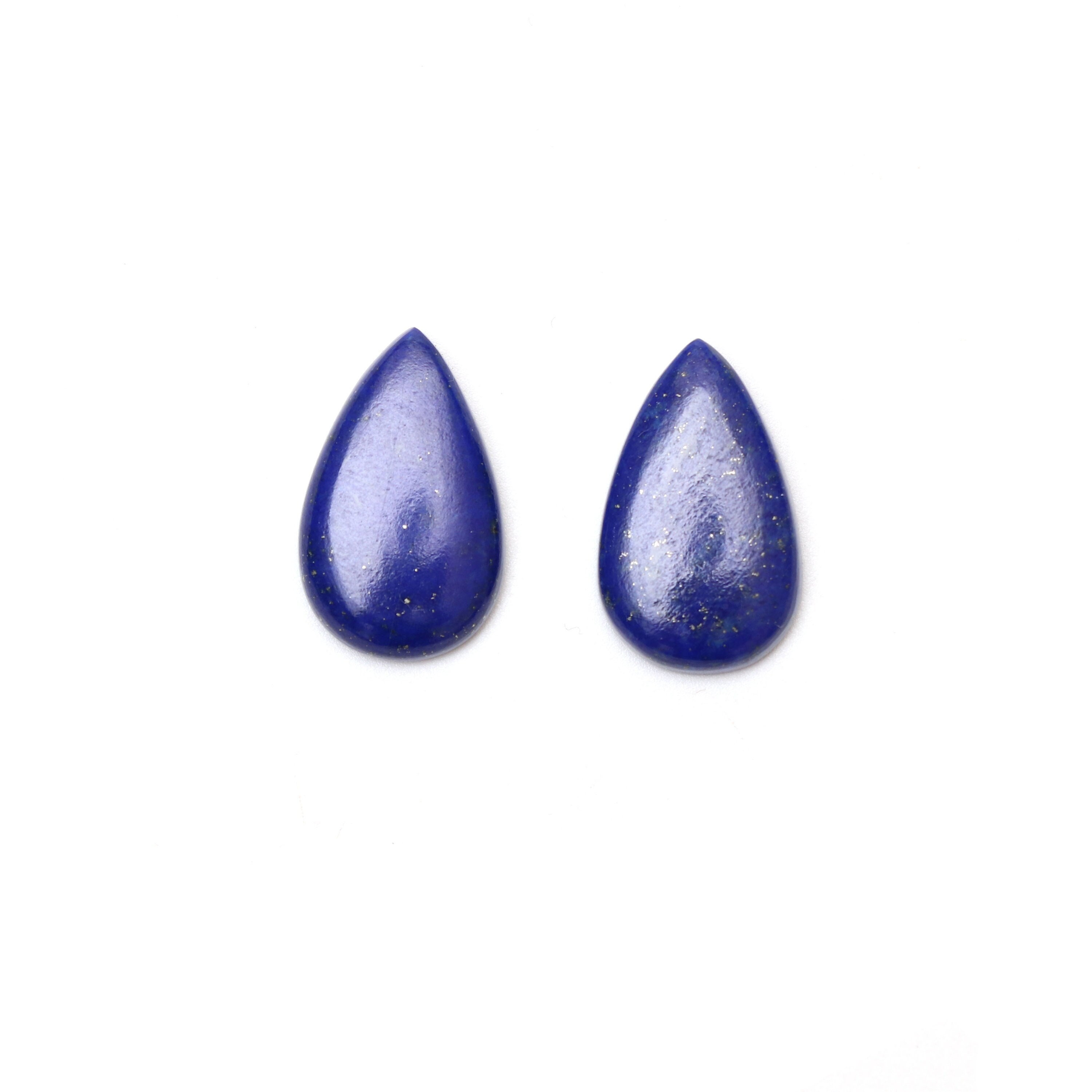 Aaa Quality Natural Lapis Smooth Pear Cabochon Gemstone | 14x22 Mm | Gemstone Cabochon | Pair ( 2 Pieces )