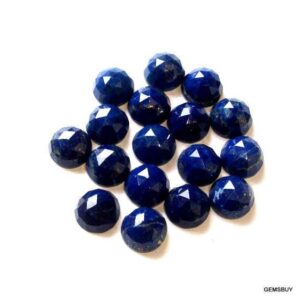 Aaa Lapis Lazuli Rose Cut Cabochon: 8mm Or 10mm Round Gemstone