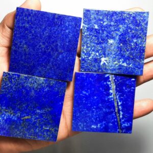 Aaa Lapis Lazuli Square Cabochon: Flat Polished Gemstone (40-50mm),lapis Lazuli Both Side Flat Square Cabochon For Jewelry,pendent,healing