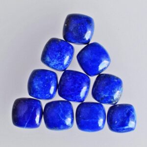 Aaa+ Quality Natural Blue Lapis Lazuli Square Shape Cabochon Flat Back Polished Calibrated Gemstone For Jewelry Making, All Sizes Available