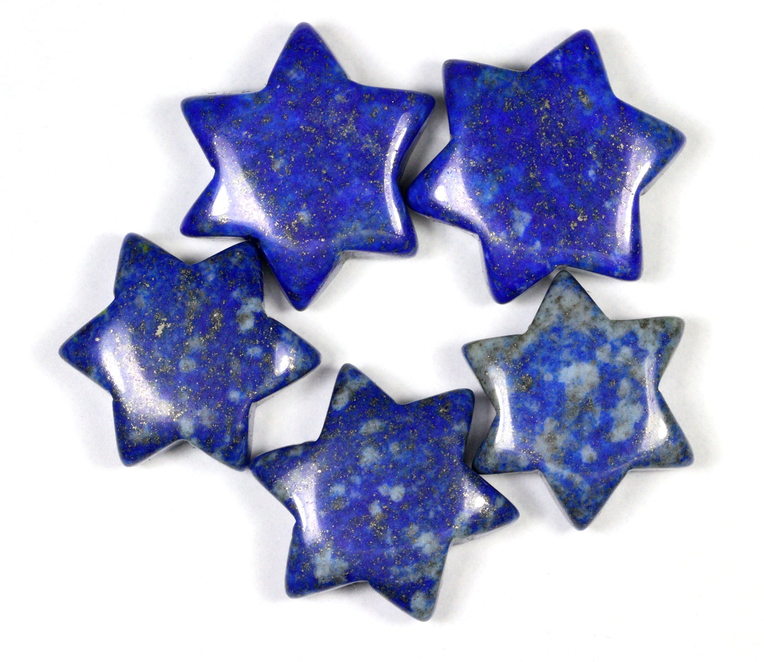 Lapis Lazuli Star Cabochon: Natural Gemstone For Jewelry Making